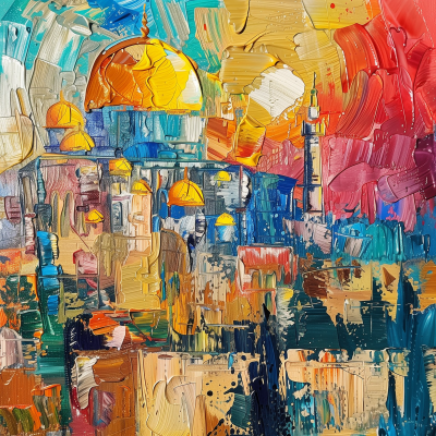 Abstract Jerusalem Cityscape