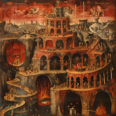 Medieval Hell Painting