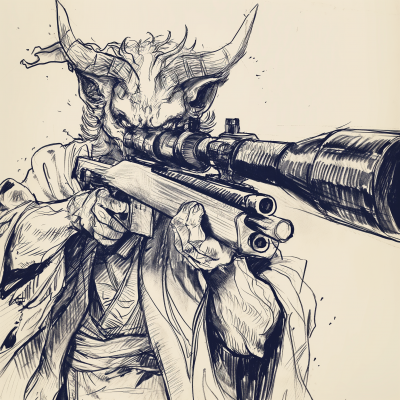 Oni Demon with Rifle
