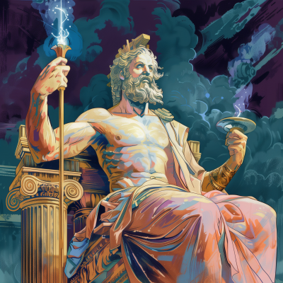 Zeus Statue Illustration