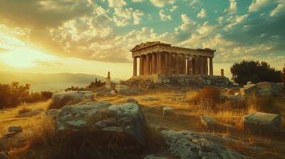 Ancient Greek Temple Landscape
