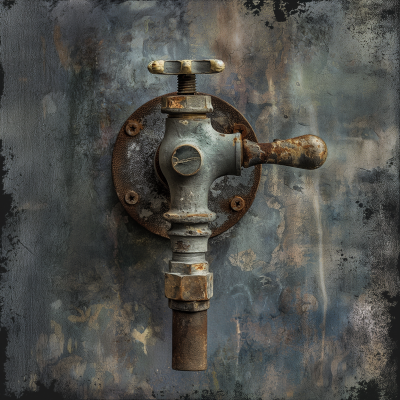 Old Iron Water Faucet