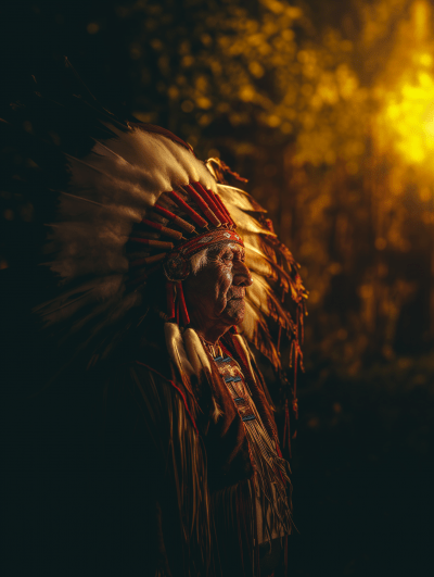 Native American Man Portrait