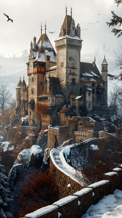 Transylvanian Castle in Winter