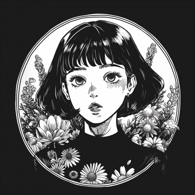 Floral Woman Illustration