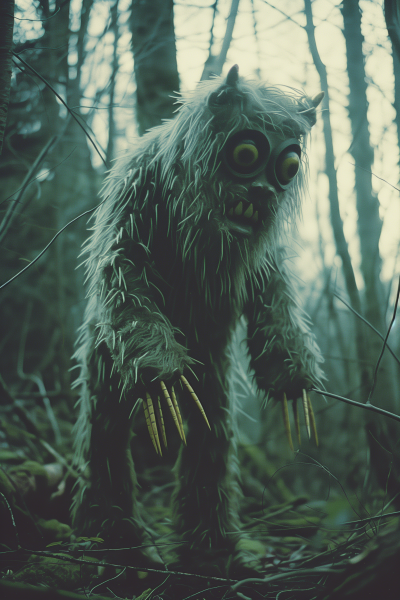 Sad Furry Monster in the Forest