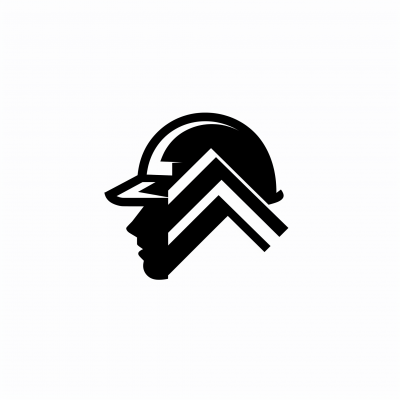 Minimalist Black and White House Extension Logo