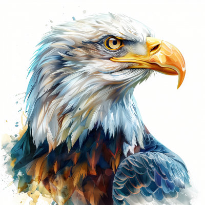 Intense Bald Eagle Illustration