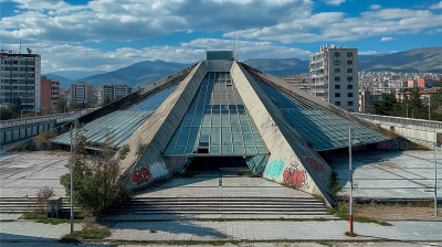 Futuristic Pyramid Building