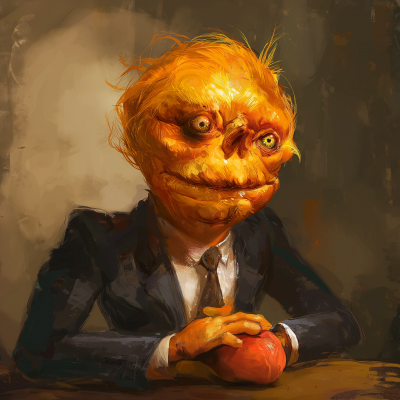 Orange Haired Politician as a Monster