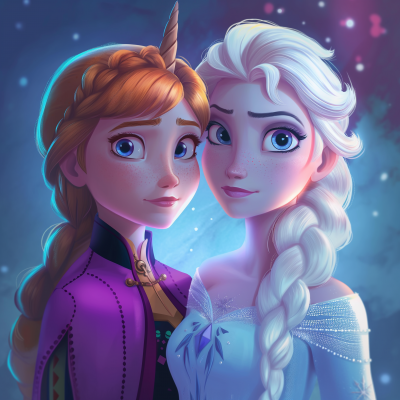 Among Us Imposter with Elsa and Anna
