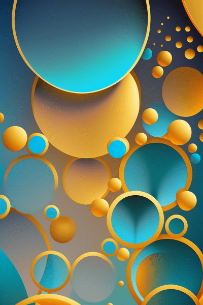 Golden Circles Abstract Design