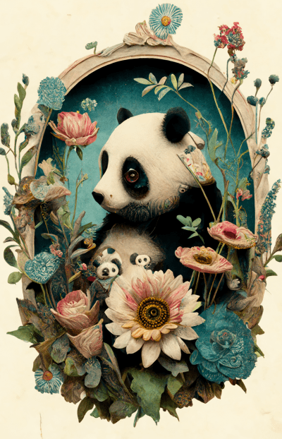Surreal Panda Illustration