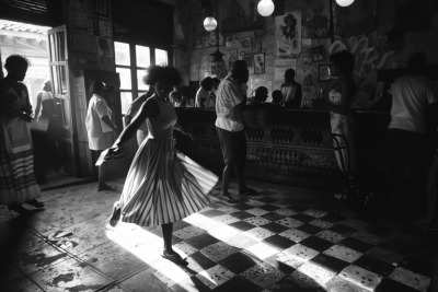 Woman Dancing in a Bar in Havana