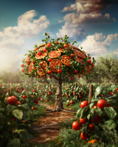 Pizza Tree in Orchard