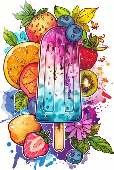 Colorful Summer Popsicle