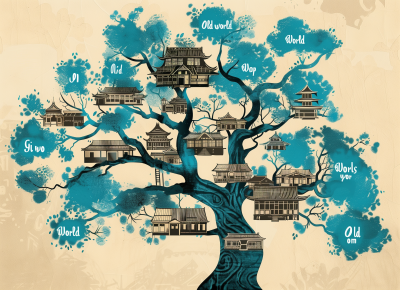 Language Family Tree Illustration