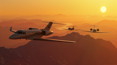 Private Airplanes in the Sunset