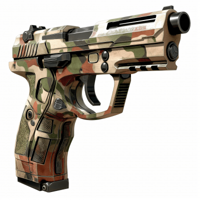 Futuristic Camouflage Handgun