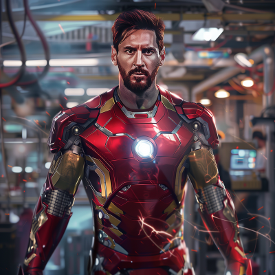 Lionel Messi as Iron Man