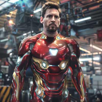 Lionel Messi as Iron Man