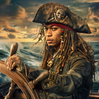 Kylian Mbappé as Captain Jack Sparrow