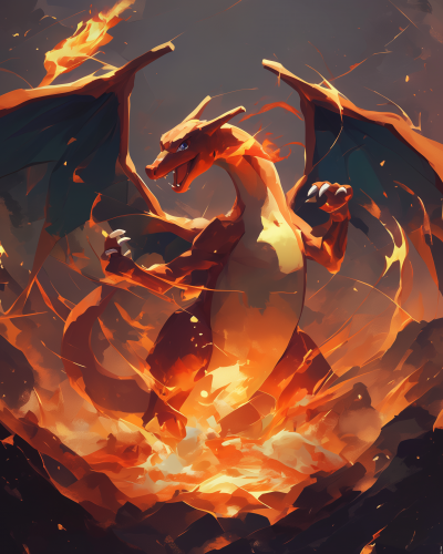 Fiery Dragon in Blazing Inferno