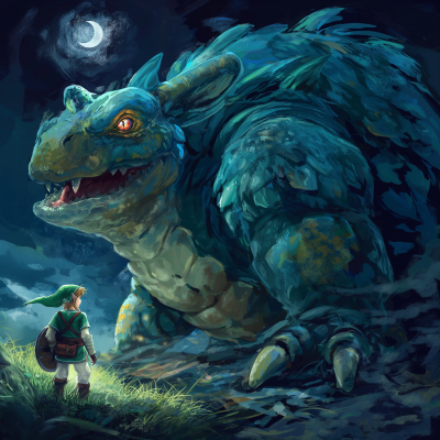 Zelda inspired monster and dragon artwork