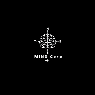 Minimalist Brain and Compass Logo