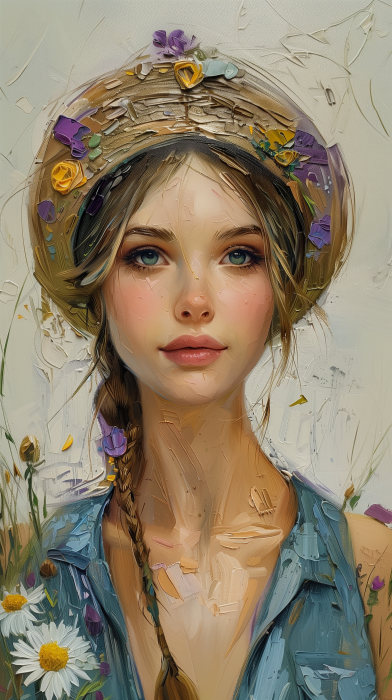 Floral Hat Portrait