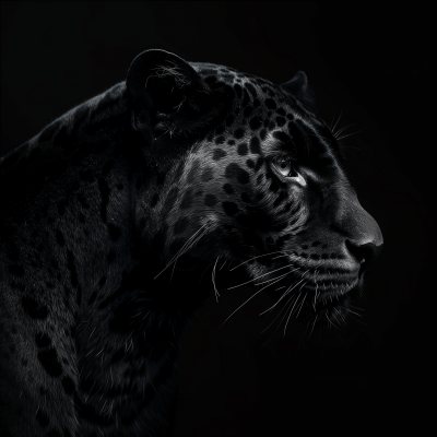 Sleek Panther Minimalistic Image