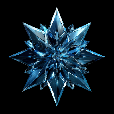 Blue Diamond in Star Shape