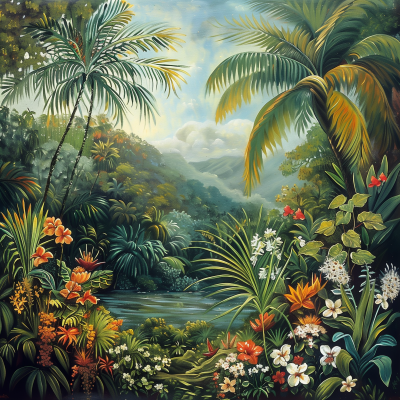 Vibrant Tropical Painting