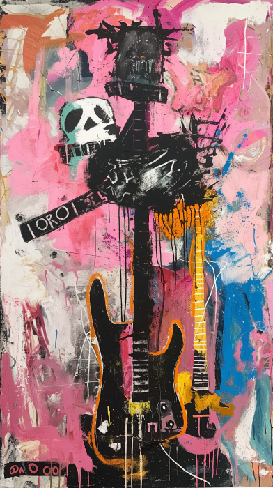 Basquiat Style Music Painting