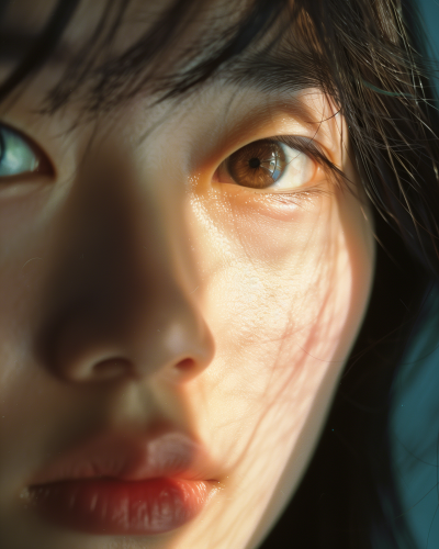 Korean Girl with Heterochromia