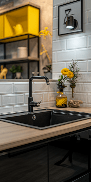Modern Black Ceramic Sink