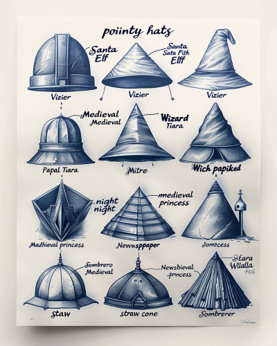 Pointy Hats Graphic Design Poster
