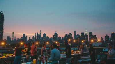 Twilight Rooftop Barbecue Party