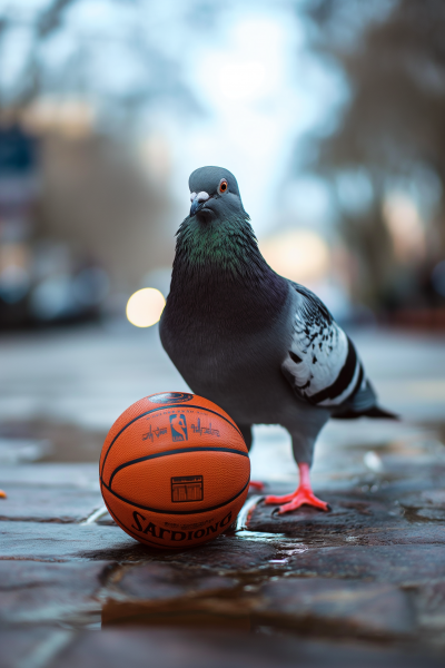 Basketball Playing Pigeon