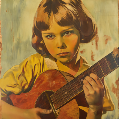 Young Girl with Guitar