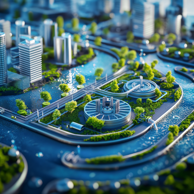 Futuristic Miniature Cityscape