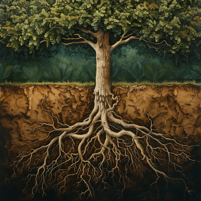Vivid Tree Painting