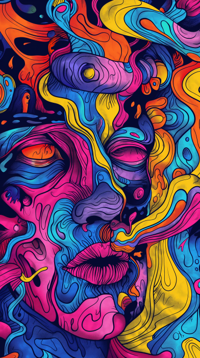 Colorful Abstract Faces