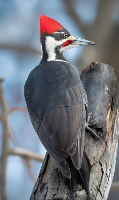 Pileated Woodpecker in Profile