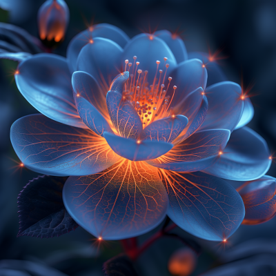 Glowing Blue Flower