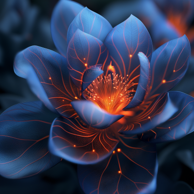Blue Glow Flower