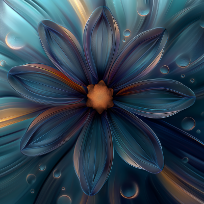 Vibrant Digital Flower Illustration