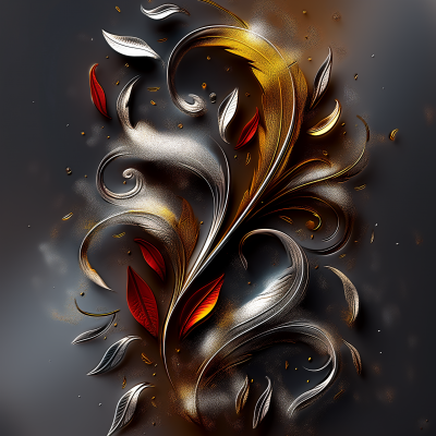 Abstract Swirling Tendrils Art