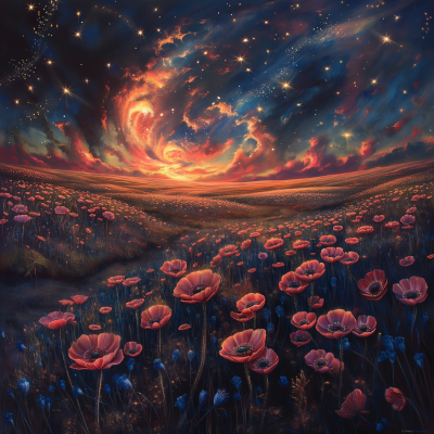 Surreal Galaxy Field of Anemone