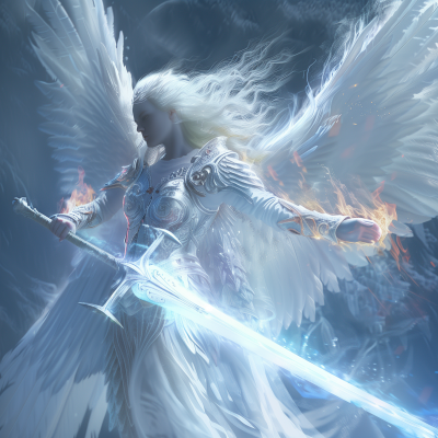 White Angel with Sword